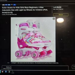Sulifeel Rainbow Unicon Adjustable 4 Size Skates ( 12j- 2 ) #  210