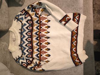 Vintage Silton Fair Isle Knit Sweater Nordic Yoke