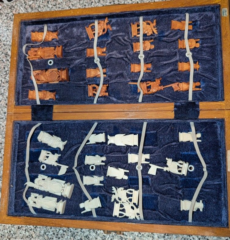 Ivory Carved Chess Set
