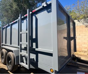 🌀Brand New 12ft Long Hydraulic Dump Trailer with Diamond Fenders and Mounted Tool Holders 👍🏻