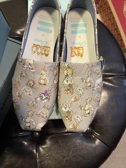 One Pair Of Tom’s Slip On Shoes Super Cute Brand New Size 7 ( Disney Characters).  The Seven Dwarfs 