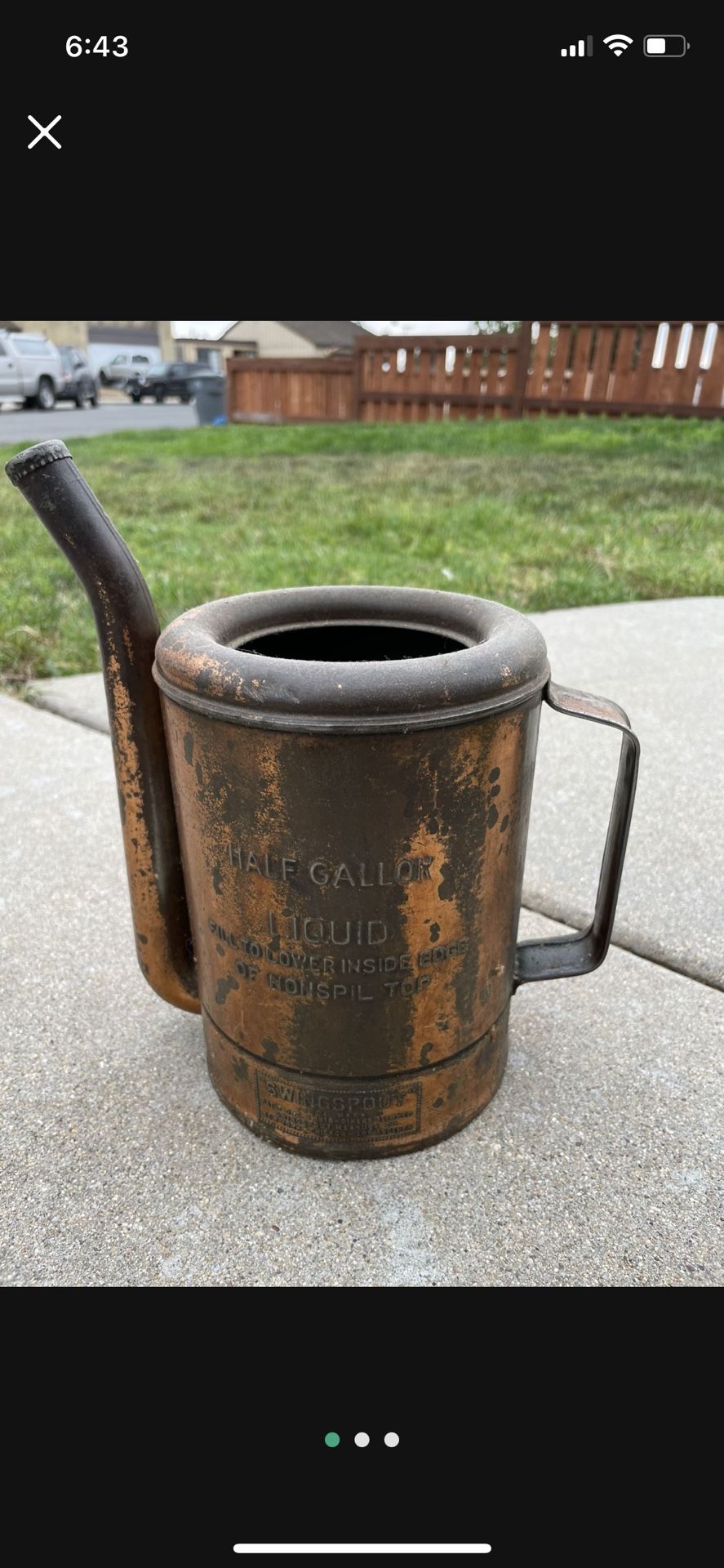 Antique Vintage Swingspout Oil Can