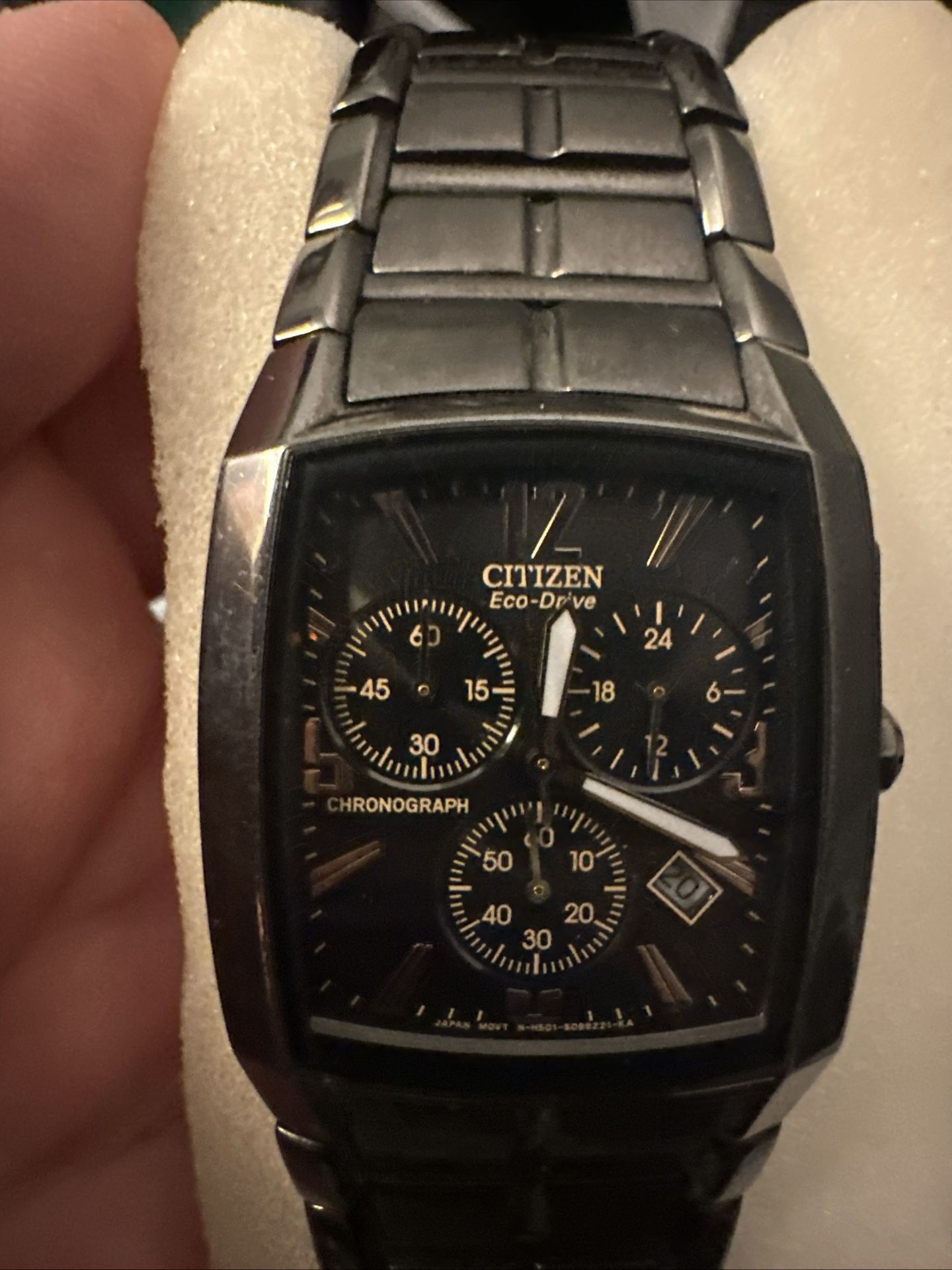 🕰 Citizen Eco-Drive Chronograph – Black Ion-Plated Solar Watch