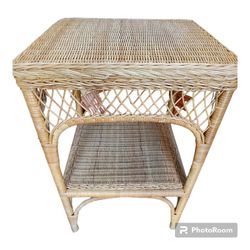 Wicker Side Table 