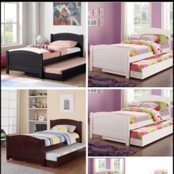 Twin Bed With Trundle Twin Not Including Mattress 