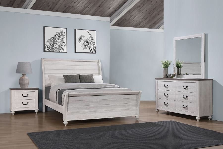 4 Piece Bedroom Set Include Queen Bed, Dresser, Mirror, 1 Nightstand…Optional Chest and sizes can be added