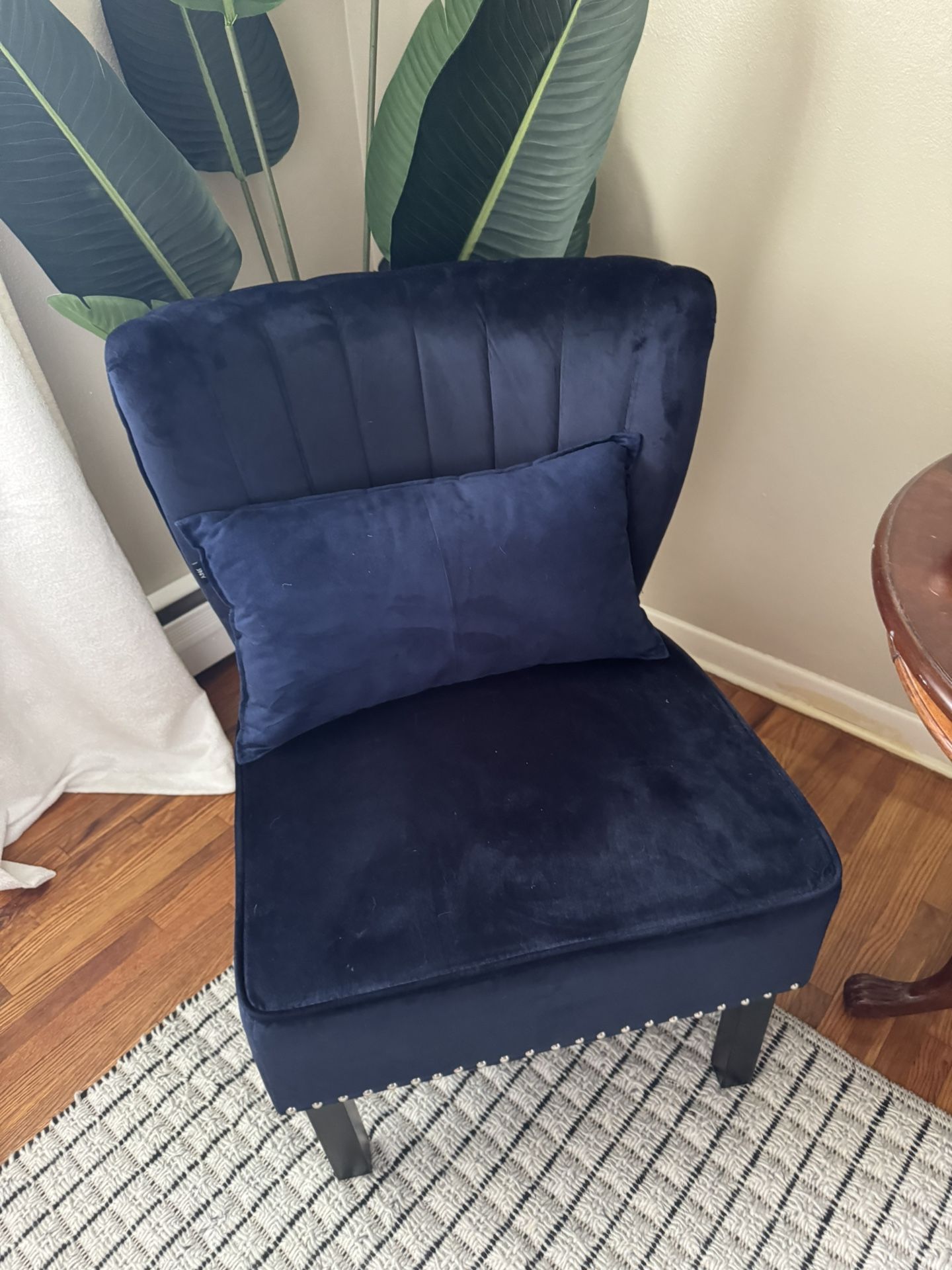 Two -Navy Accent Chairs