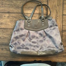 Gray Coach Bag