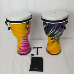 Pearl Djembe Purple Haze PBJV 8696 Synthetic Shell 8" Set Of 2 W/ Tuning Tool