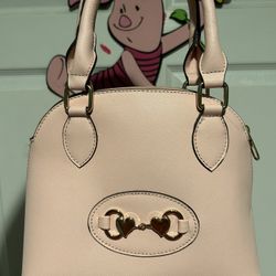 Pink Dome Handbag with Heart Detail