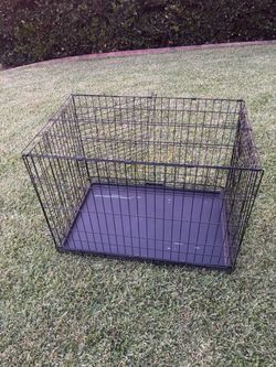Large Folding Wire Dog Crate with Tray