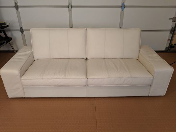 Ikea Kivik White Leather Sofa For Sale In Tracy Ca Offerup