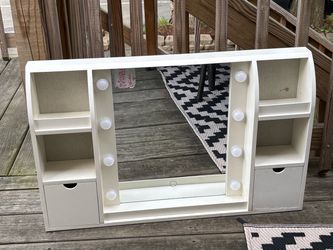 Vanity Mirror with Lights and Storage