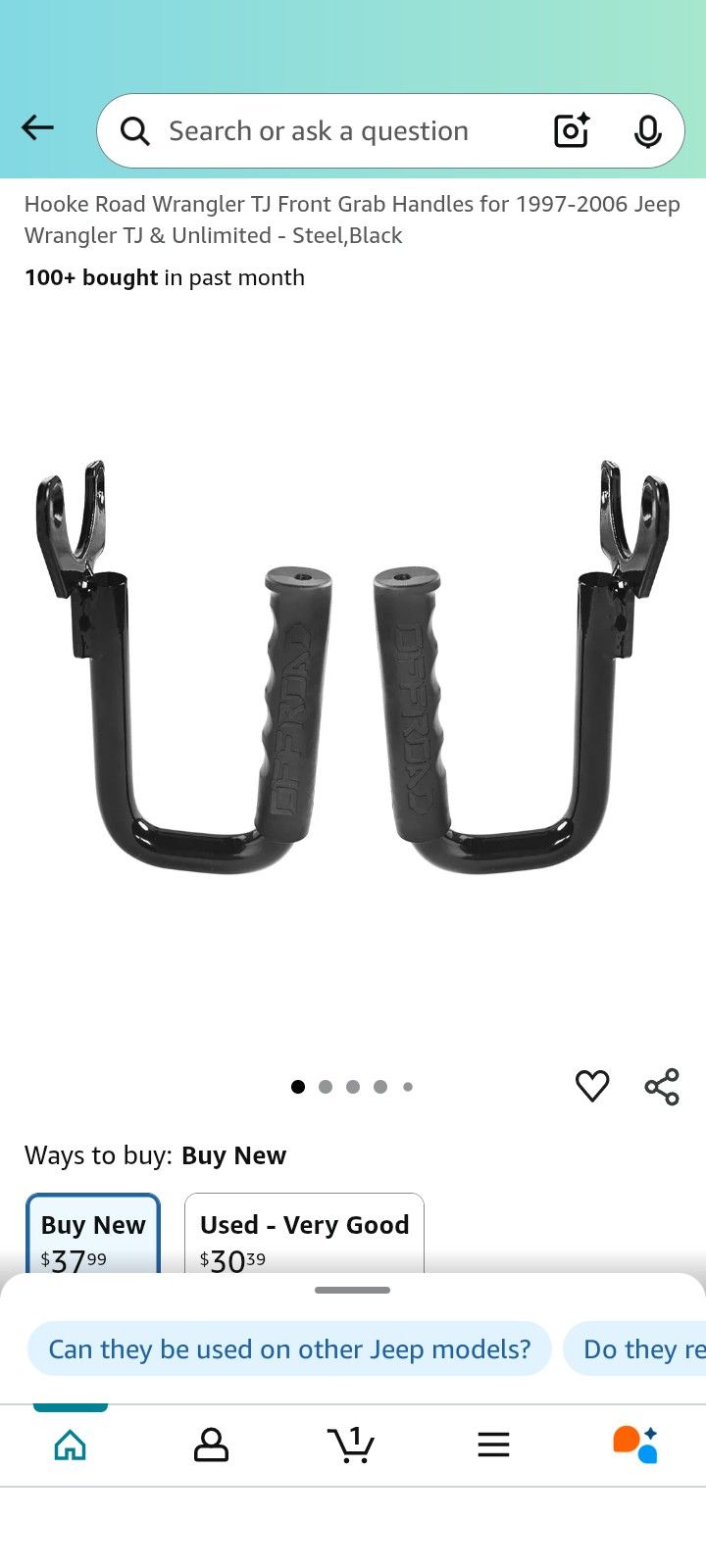 Hooke Road Wrangler TJ Front Grab 4864