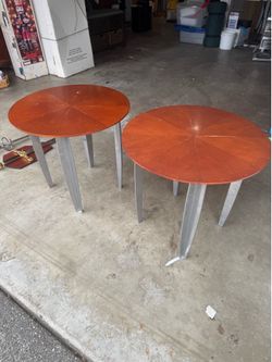 Retro round end tables
