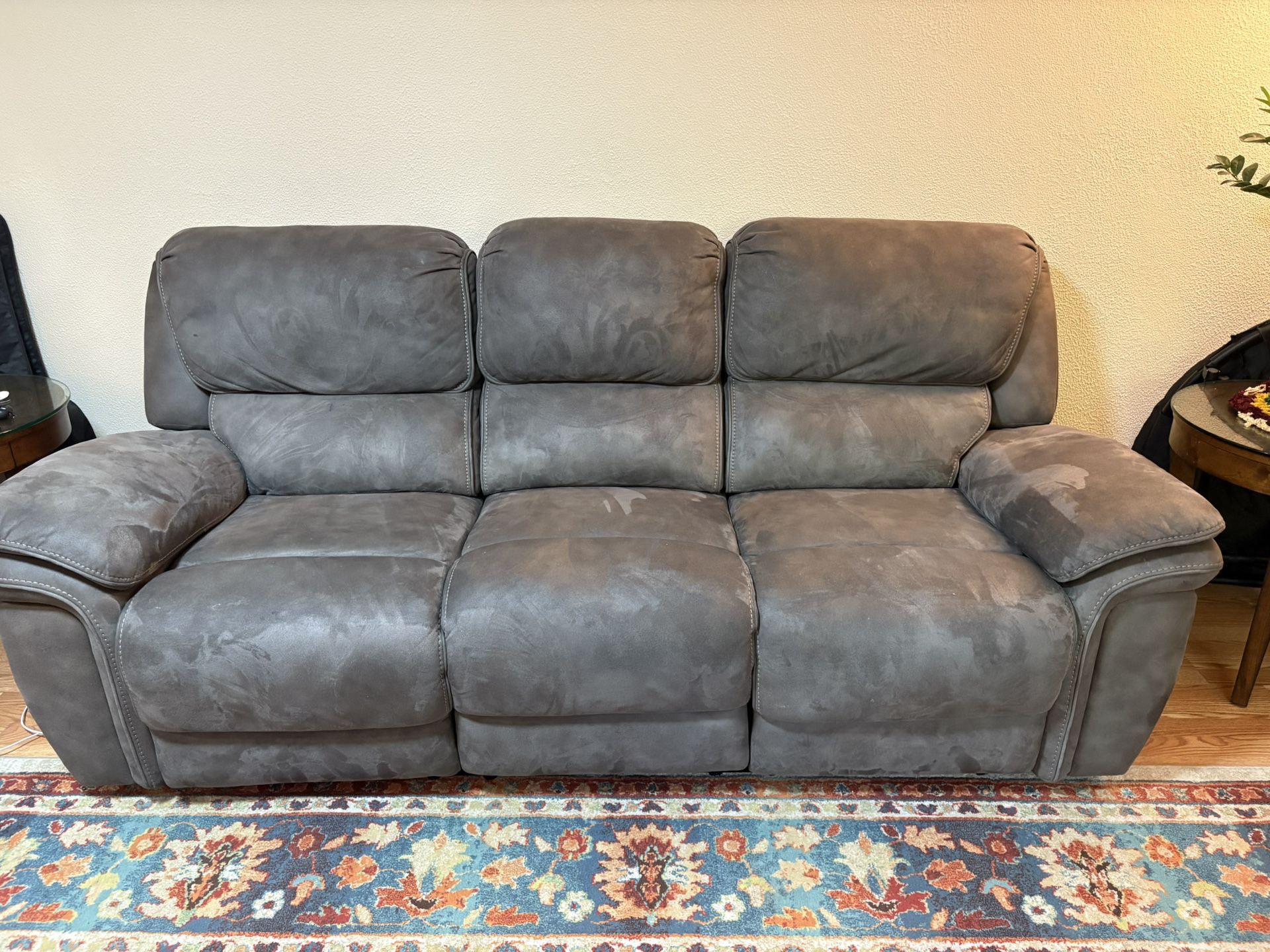 NORFOLK GREY POWER RECLINING SOFA