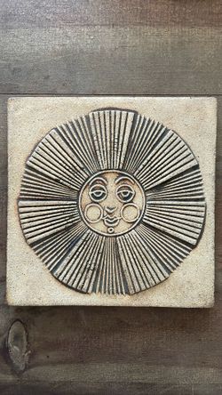 John Wenzel Handmade Stoneware Tile Signed