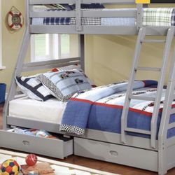 Litera Twin Y Full Size Nueva En Su Caja Incluye Colchones Y Cajones 