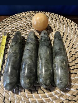 Set of 4 massage wands Wand are labrodite crystal