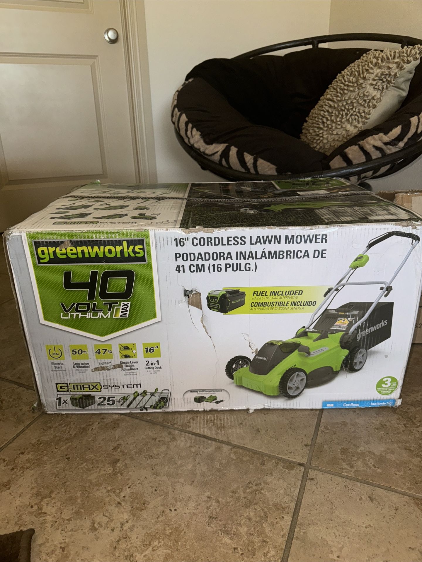 Greenworks 40V 14” Cordless Lawn Mower 