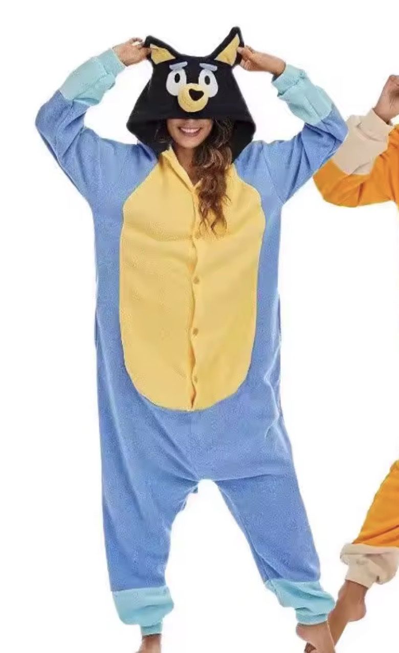 Bluey Fleece Onesie Adult Size Small Brand New