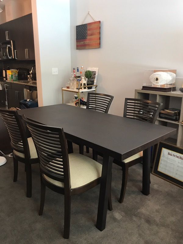 IKEA Dark Brown Vastanby Dining Table + Separate Dining Chairs