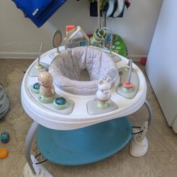 Baby adjustable activity chair lights up plays music chimney squeeker moveable parts