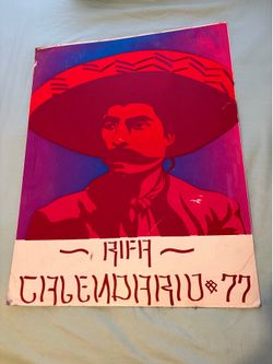 Rare 1976 Chicano Art Screenprint Poster "RIFA" Leonard Castellanos