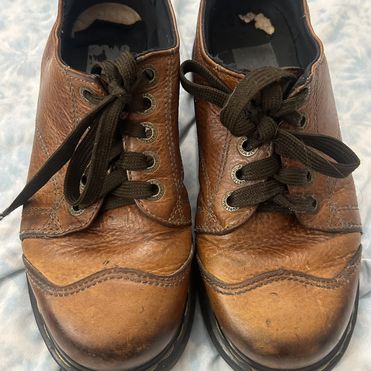 DM’s Dr Martens 8651 Brown Leather Chunky Oxfords Oxfords 90’s Dr. Martens 8651 Brown Leather Platform Oxford Shoes Womens  main image 3