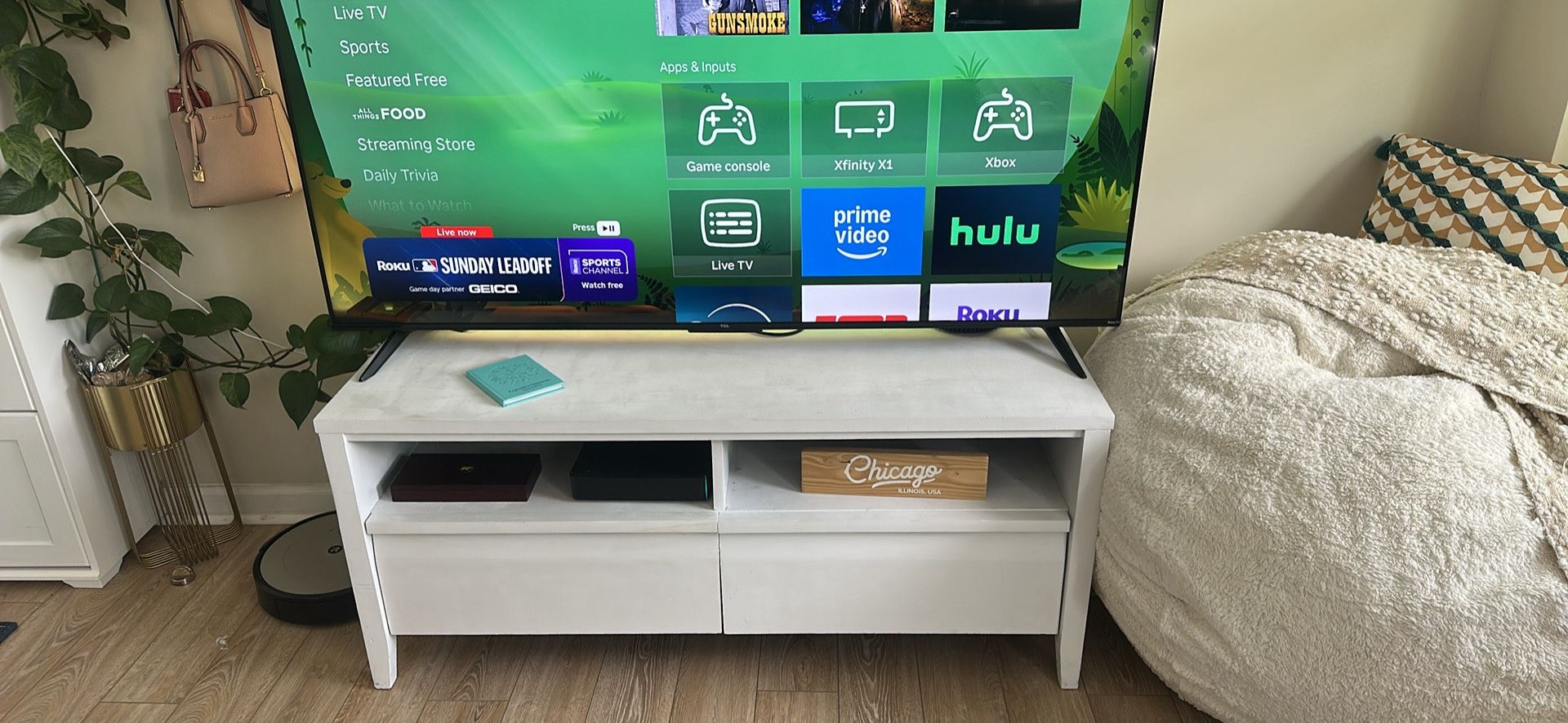 TV Stand Fits 65” TV with 2 Shelves and 2 Large Drawers