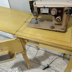 Vintage Hilton Sewing Machine and Cabinet