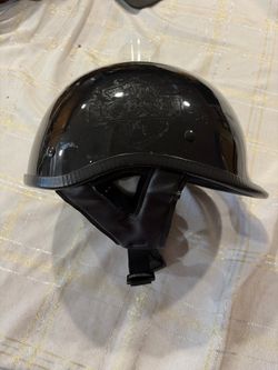 Black Half Shell Motorcycle Helmet
