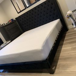 New In Box King Bed Frame With Mattress (Read Description Below)