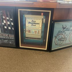 Dave Matthews Band Numbered 18x24” Framed Posters Lot Of 3 
