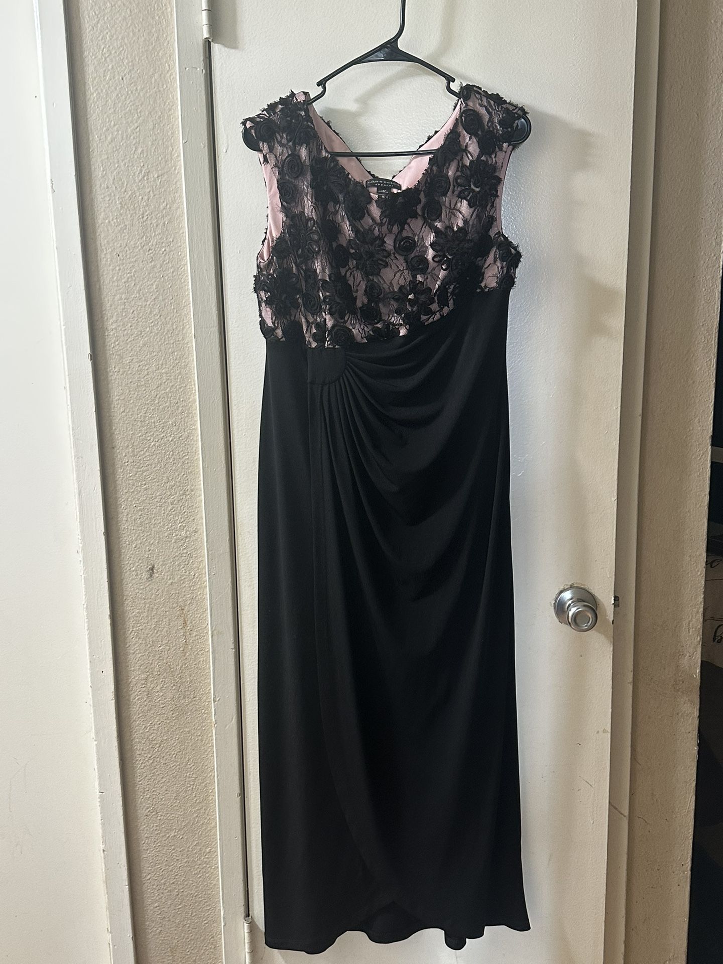 Black Dress With Pink