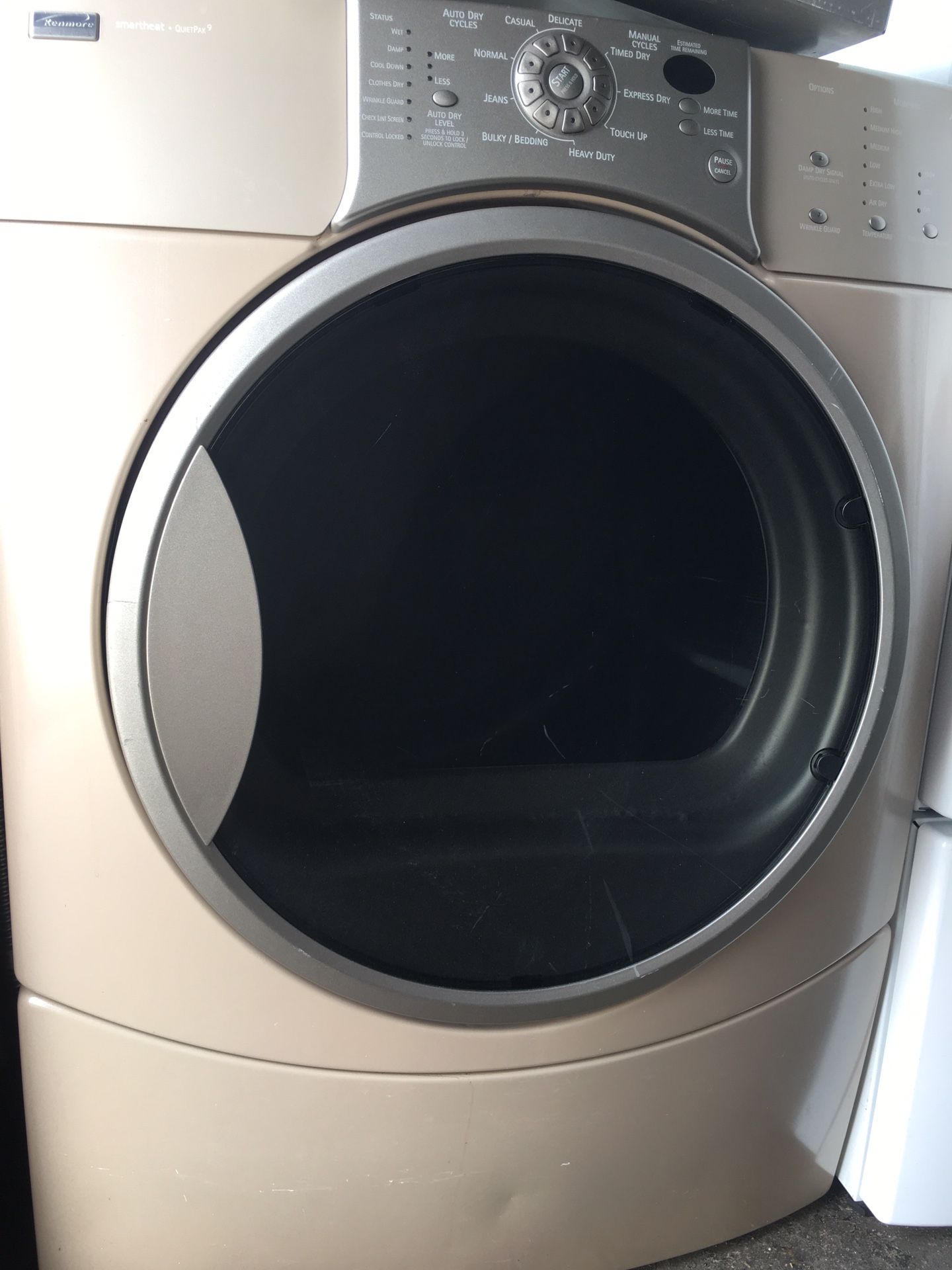 Kenmore beige color electric dryer