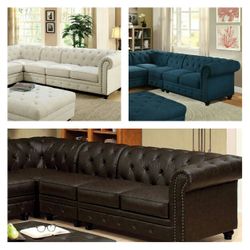 New Tufted Living Room Set