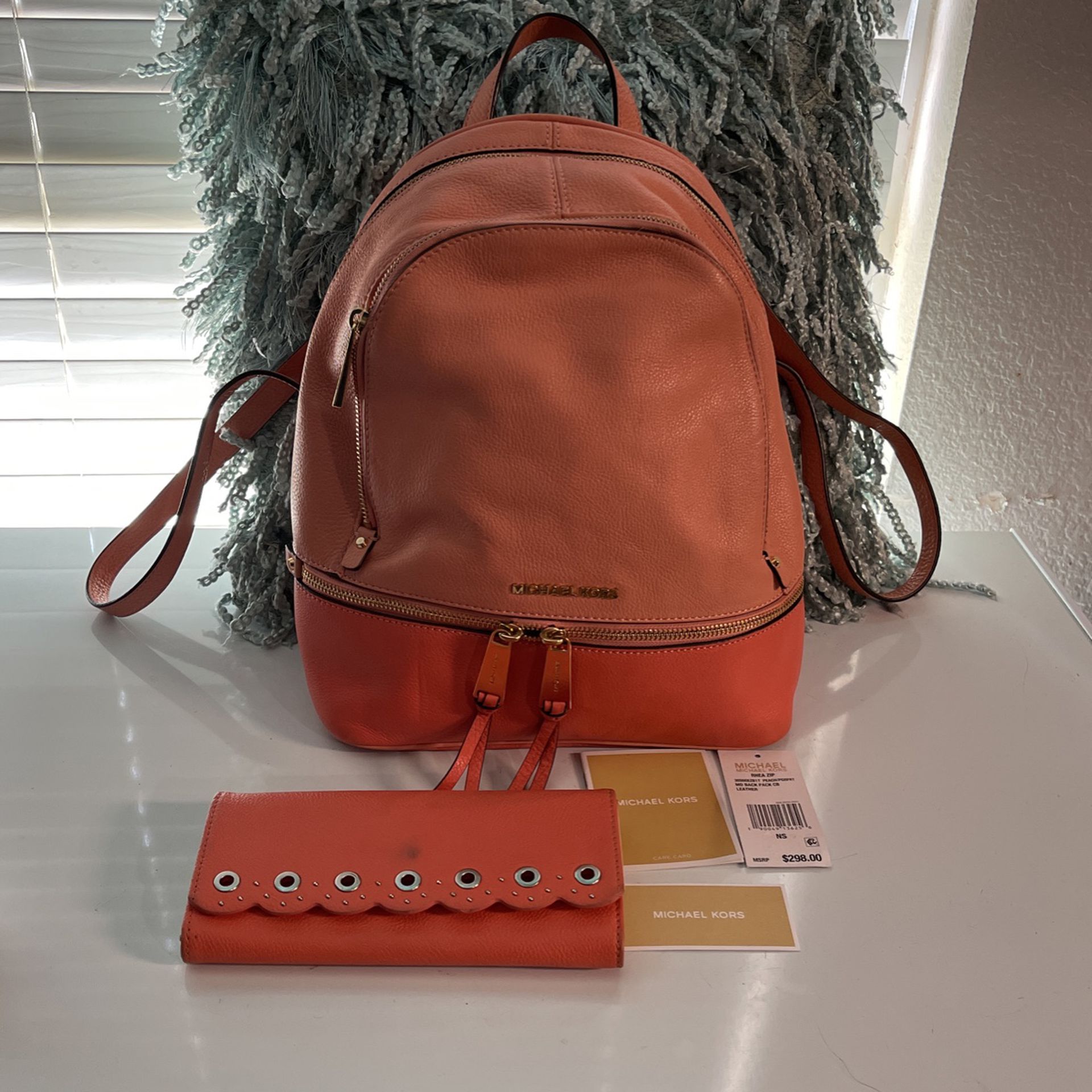 Michael Kors Backpack /Handbag With Matching Wallet for Sale in