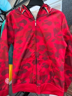 Red Camo Shark Full-Zip Hoodie