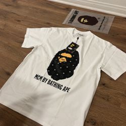 Bape X Mcm White T-Shirt