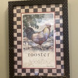 Pre Owned Signed Lovely Wild Rooster Print In A Black Frame By Pamela Gladding