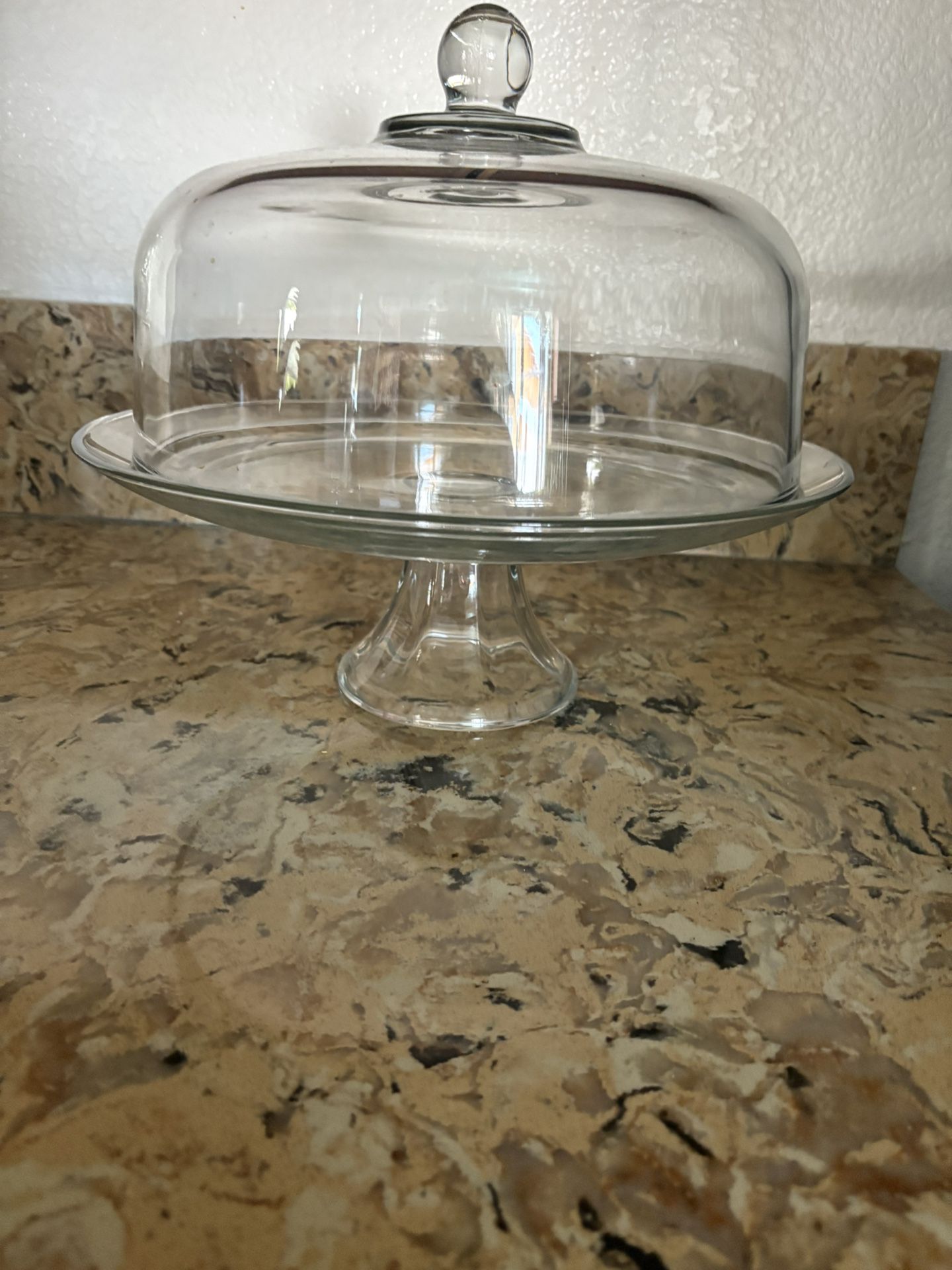 Glass Cake Stand with Lid