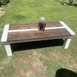 Solid Wood Bench Extremely Heavy/sturdy 54” LONG, 24” WIDE. 17” TALL