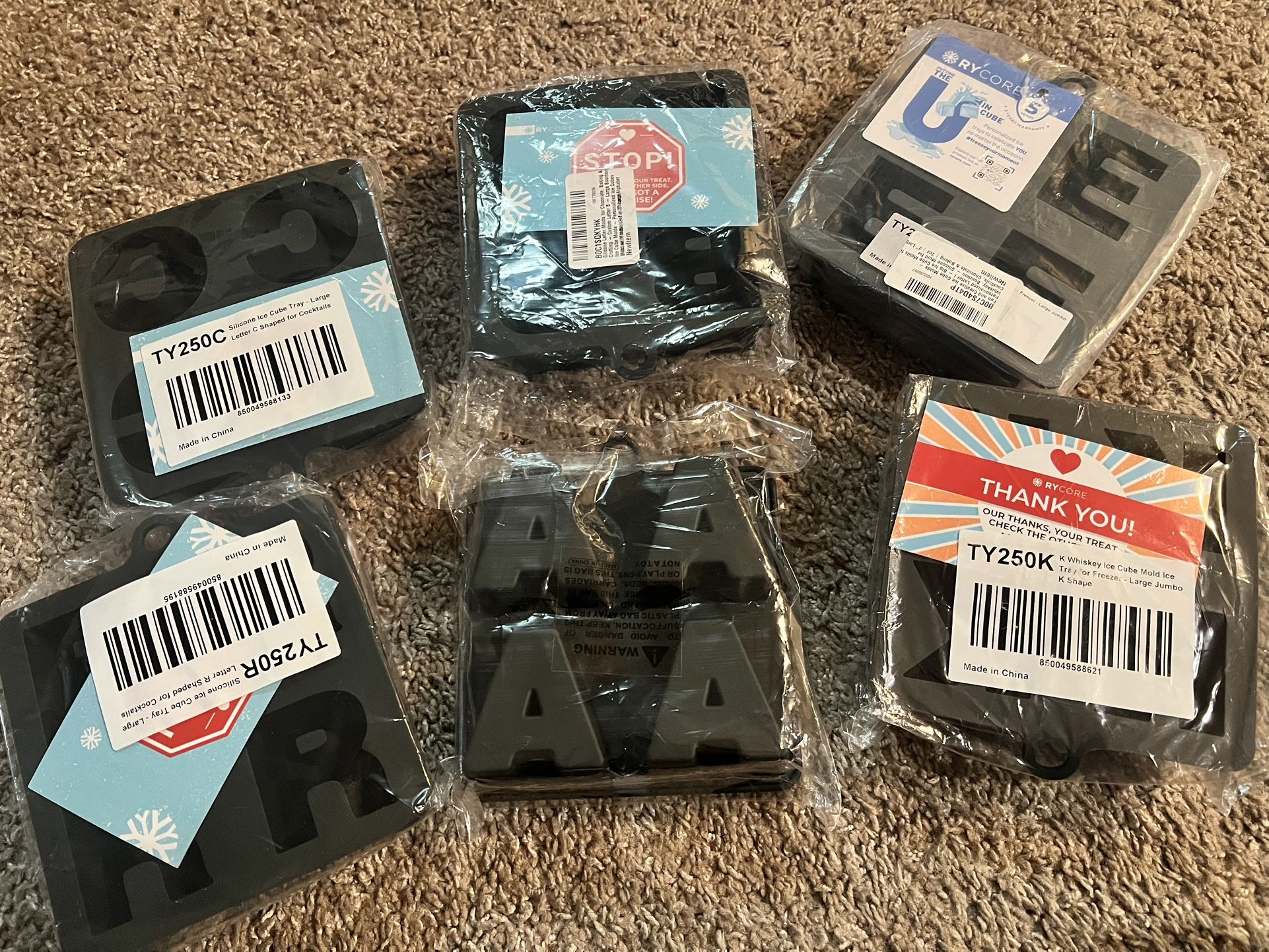 Letter Molds (Black Silicone)