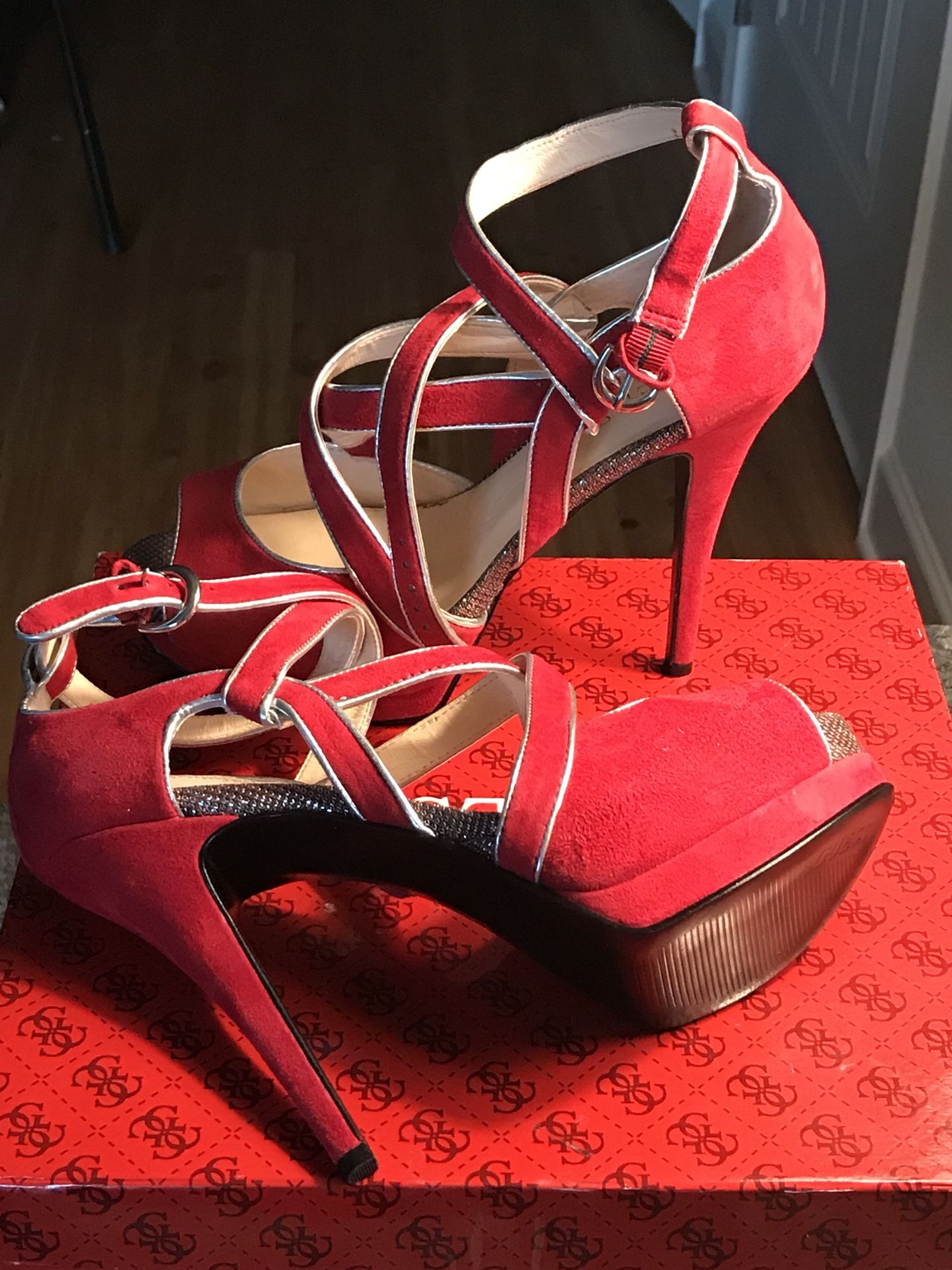 Brand New Guess Red Heels Size 8
