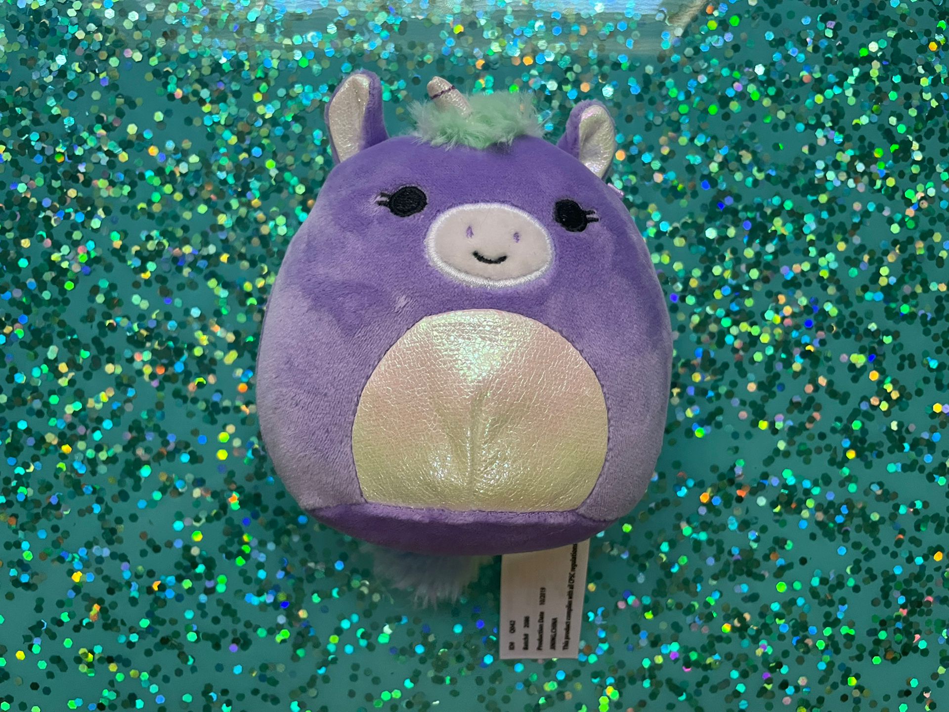 Squishmallow Kellytoy Purple Pig Unicorn 5” Mini Plush Toy 
