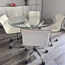 Glass Dining Table And Chairs