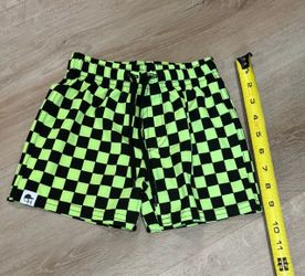 George Hat Boardshorts Kids Toddler Swim Trunks Checkered Print  3t 4t Green Bla