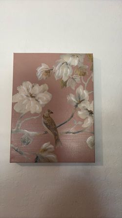Floral Bird Canvas Wall Art