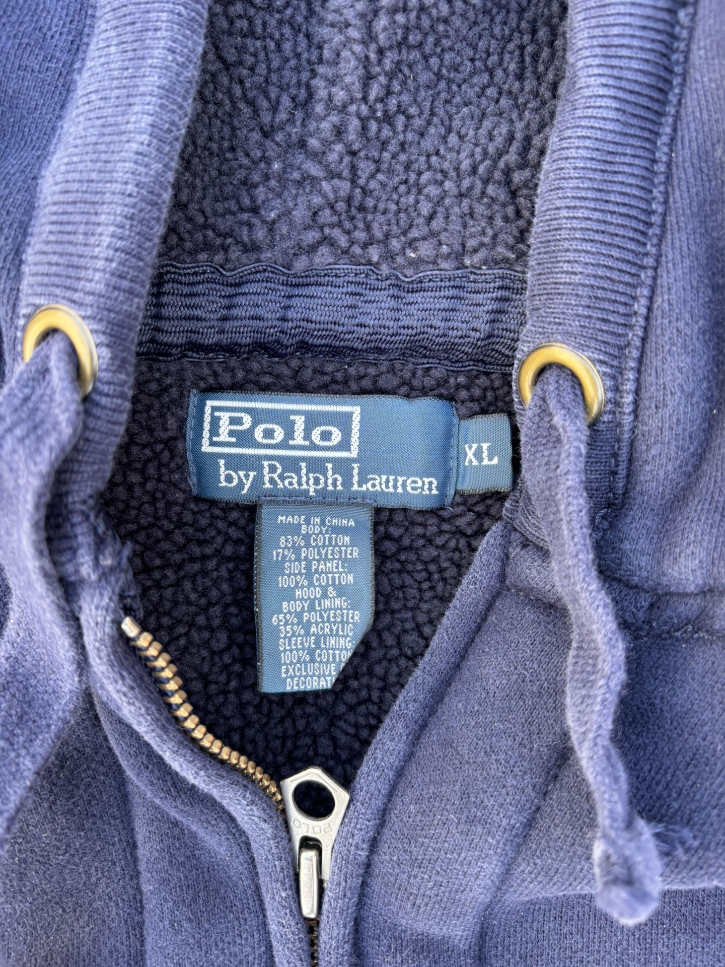 Navy blue Polo Ralph Lauren zip-up hoodie size XL